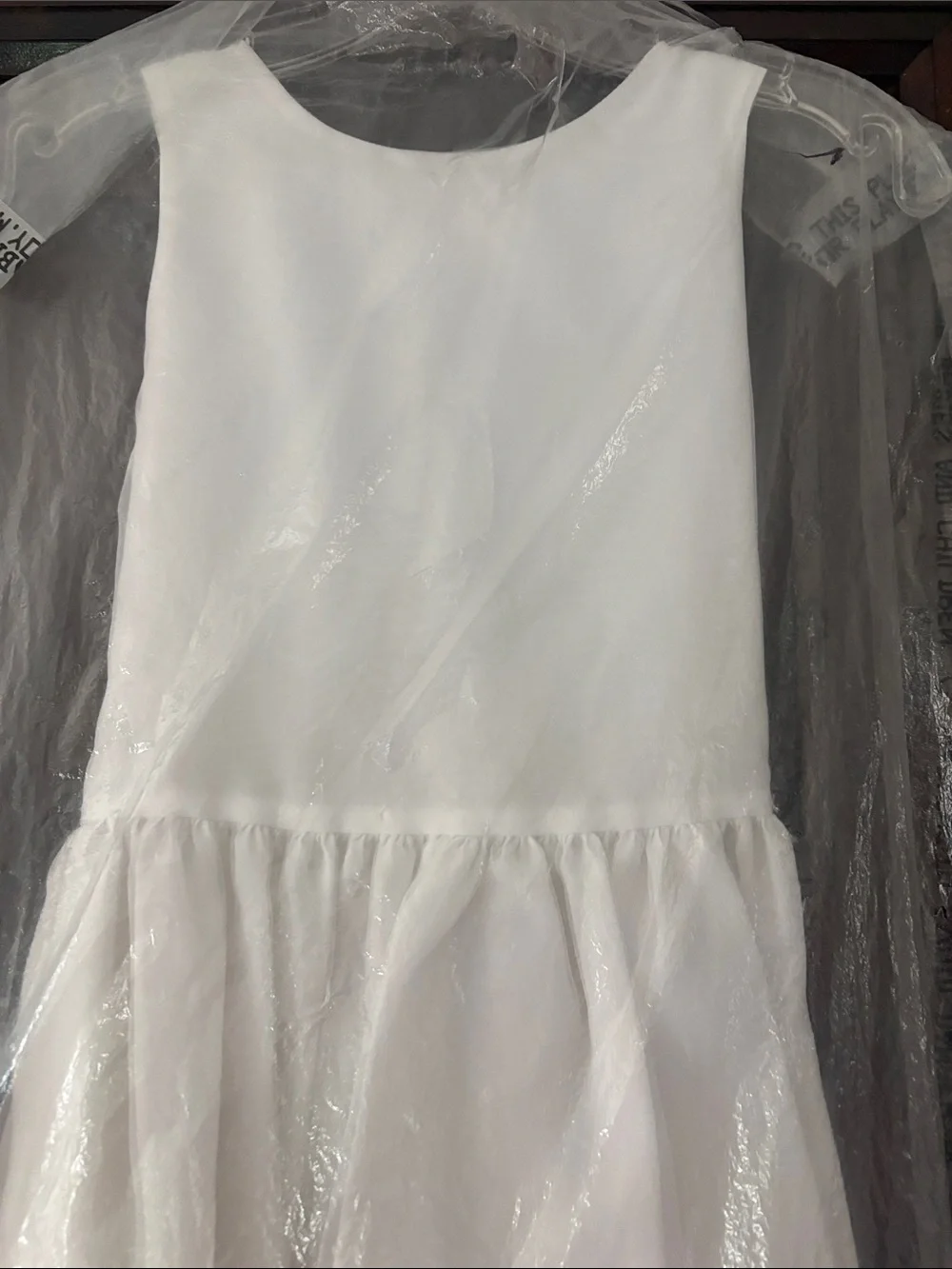 Classic White Girls' Party Dress